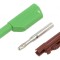 Conector banană 4mm 32A 1kV verde nichelat