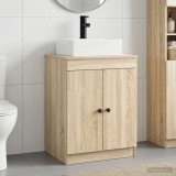 Cumpara ieftin Dulap pentru Chiuveta de Baie Stejar Sonoma 54 x 41 x 99,5 cm