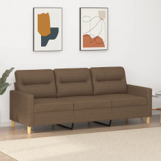Canapea cu 3 locuri, maro, 180 cm, material textil GartenMobel Dekor