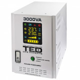 UPS 3000VA/2100W runtime extins utilizeaza doi acumulatori (neinclusi) TED UPS Expert TED001672 SafetyGuard Surveillance
