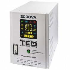 UPS 3000VA/2100W runtime extins utilizeaza doi acumulatori (neinclusi) TED UPS Expert TED001672 SafetyGuard Surveillance foto