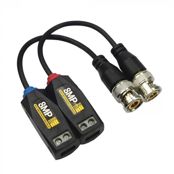 Video Balun 8MP- 4K, AHD-CVI-TVI-CVBS