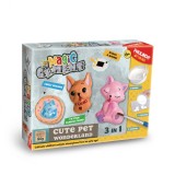Set Creativ DIY Ciment Magic Animalute pentru Copii - Kit Complet cu Accesorii si Matrite, Strigo