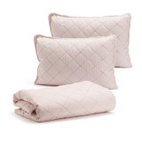 Cumpara ieftin Cuvertura dublu trafic 200x220 Sweet V9 Roz, 2 perne 50x70 cm