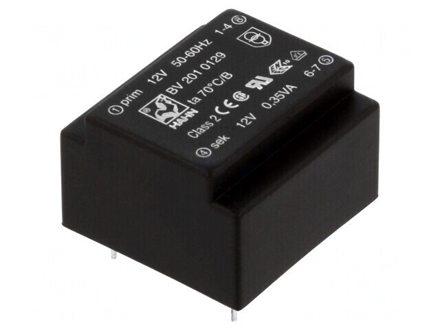 Transformator &Icirc;ncapsulat 12VAC 12V 0,35VA PCB