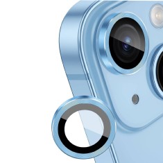 Folie camera foto compatibila apple apple iphone 15, 9h anti explozie securizata, blue foto