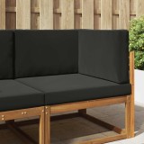 vidaXL Perna pentru canapea de exterior 3 pcs Negru Poliester 900870