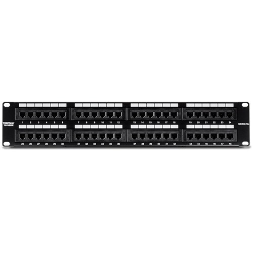 Patch Panel 48 porturi RJ45 UTP 19&#039;, Cat5/5e - TRENDnet TC-P48C5E