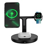 Statie de Incarcare pentru iPhone, iWatch, AirPods - Baseus Swan (WXTE000101) - Black