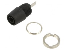 Soclu banană 4mm 20A negru izolat