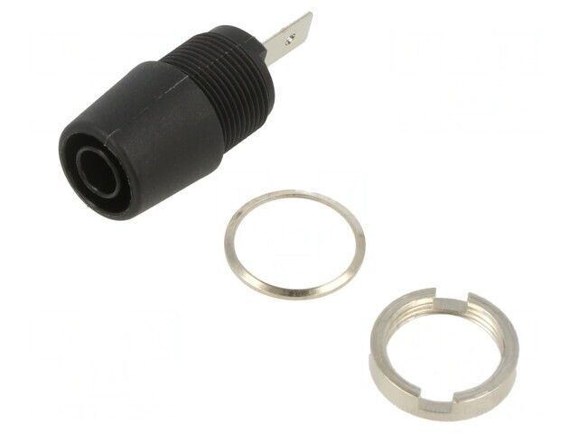 Soclu banană 4mm 20A negru izolat