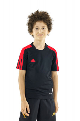 Tricou fotbal copii Adidas Tiro JR Negru Roz foto