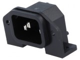 Conector Alimentare AC 10A 250V IEC 60320 THT