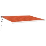 Copertina retractabila portocaliu/maro 4,5x3 m, textil/aluminiu