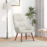 vidaXL Scaun de relaxare, alb crem, catifea 4102619