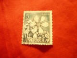 Timbru Andorra Spaniola 1966 - Flora - Narcisa 50C stampilat