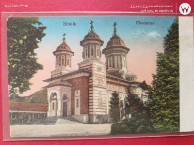 Manastirea Sinaia ,CARTE POSTALA interesanta , ROMANIA REGALA foto