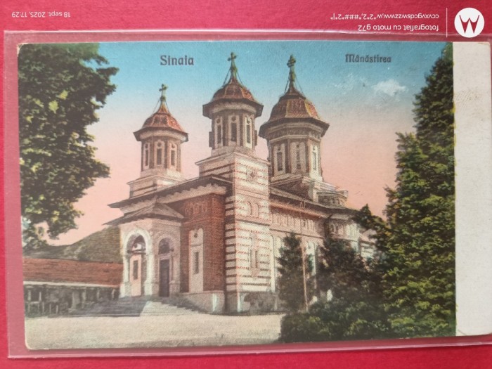 Manastirea Sinaia ,CARTE POSTALA interesanta , ROMANIA REGALA