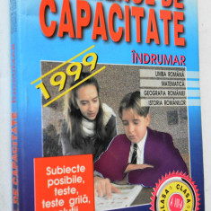 Examenul de capacitate - subiecte posibile - limba romana, matematica 1998