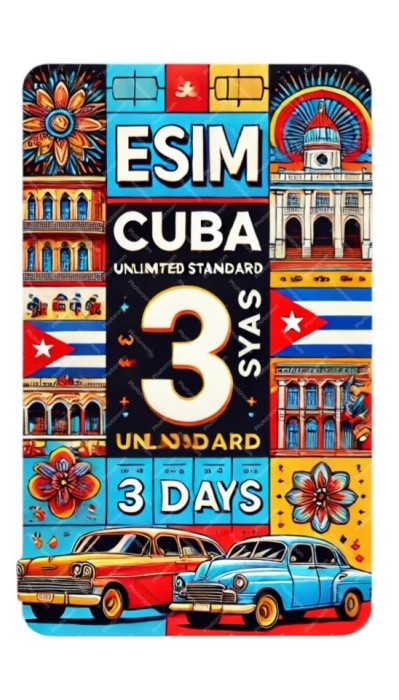 eSIM, Unlimited Standard, 3 Days, Cuba