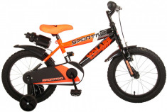 Bicicleta pentru baieti Volare Sportivo, 16 inch, culoare portocaliu neon / negrPB Cod:2062 foto