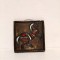 Placa ceramica cu cal, 17x17cm, arta ceramica, obiect decor