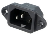 Conector Alimentare AC Soclu Tată 10A 250V IEC 60320
