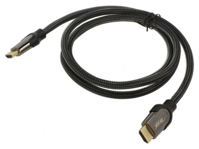 Cablu HDMI 2.1 Textil 1,5m Negru foto