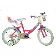 Bicicleta pentru fetite Dino Bikes Winx, cosulet pentru cumparaturi, 5 ani+ foto