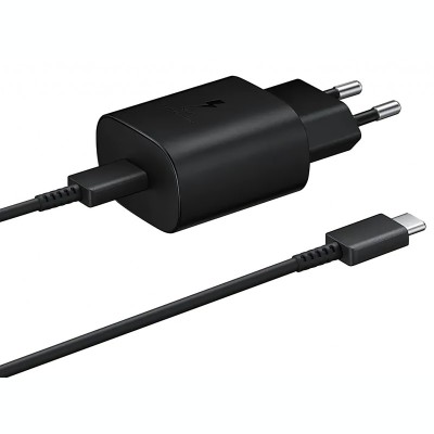 Incarcator Retea cu cablu USB Tip-C Samsung Galaxy M51 M515 / Galaxy M31s, EP-TA800EBE, Fast Charge, 25W, 1 X USB Tip-C, Negru foto