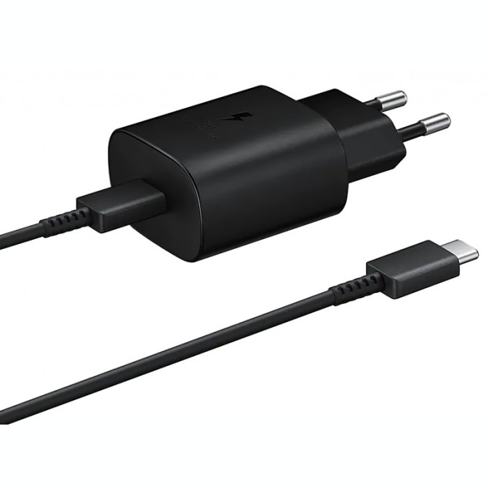 Incarcator Retea cu cablu USB Tip-C Samsung Galaxy A52 A525 / Galaxy A52 5G, EP-TA800EBE, Fast Charge, 25W, 1 X USB Tip-C, Negru