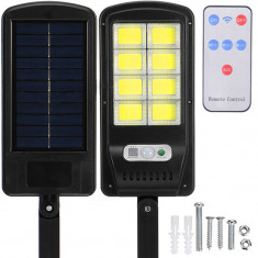 Lampa Solara 8COB 160 LED,Senzor de Miscare/Lumina,Telecomanda