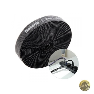 Organizator Cabluri Baseus Circle Velcro 3m Negru ACMGT-F01 foto