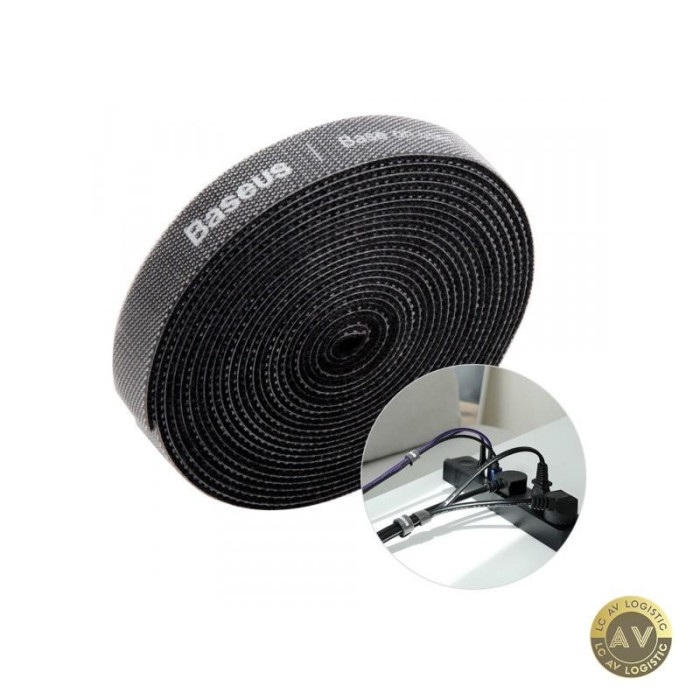 Organizator Cabluri Baseus Circle Velcro 3m Negru ACMGT-F01