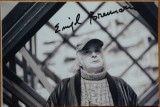 Autograf al poetului Emil Brumaru, pe fotografie, 2