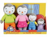 Set 4 jucarii de plus - Familia de pinguini T&#039;choupi | Jemini