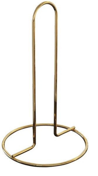 Suport servetele bucatarie, auriu, metal, 15x28 cm