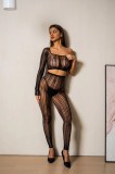 Set Lenjerie 2 Piese Marta, Negru, S-L