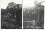 P2207N Hotel la Lacul Ghilcoș și vederea lacului dinspre hotel, 1930, lot de 2 fotografii