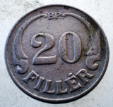 1.328 UNGARIA 20 FILLER 1926, Europa, Cupru-Nichel