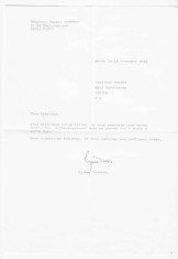 Eugen Ionescu-Scrisoare dactilografiata cu semnatura olografa a autorului-1978