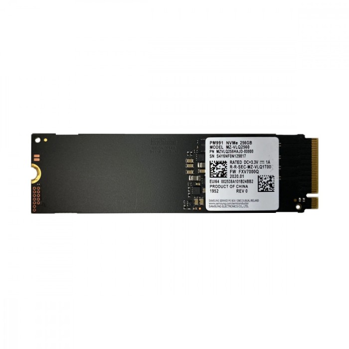 SSD Samsung PM991,256GB ,PCIe 3.0, bulk, format 2280,PCIe Gen3 x4, V-NAND, NVMe