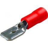 Papuci auto 1.5 mm, izolare rosie, set 100 bucati pentru cablaje auto