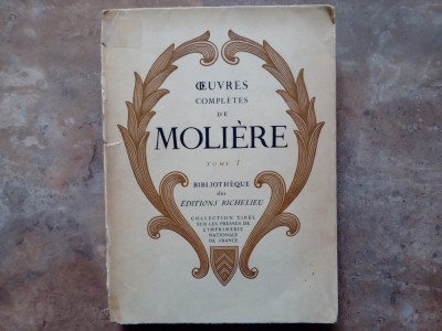 OEUVRES COMPLETES DE MOLIERE , Tome 1 , 1947 foto