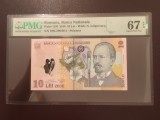 Romania 10 lei 2010 pick 119f grad 67 pmg