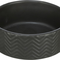 Castron Ceramic, Pentru Caini, 0.9 l 16 cm, Negru, 25021