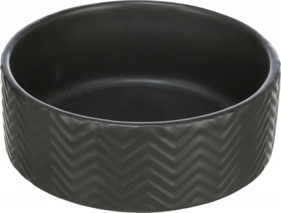 Castron Ceramic, Pentru Caini, 0.4 l 13 cm, Negru, 25020 foto