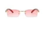 Ochelari de Soare Dama Bambus Roz Stil Ray Ban Gucci Prada Fara Dioptrii