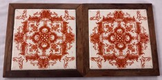 Faianta decorativa, set de 2, handmade