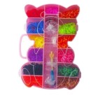 Set creativ elastice pentru bratari, forma de ursulet, 3200 piese, multicolor, GH-3200